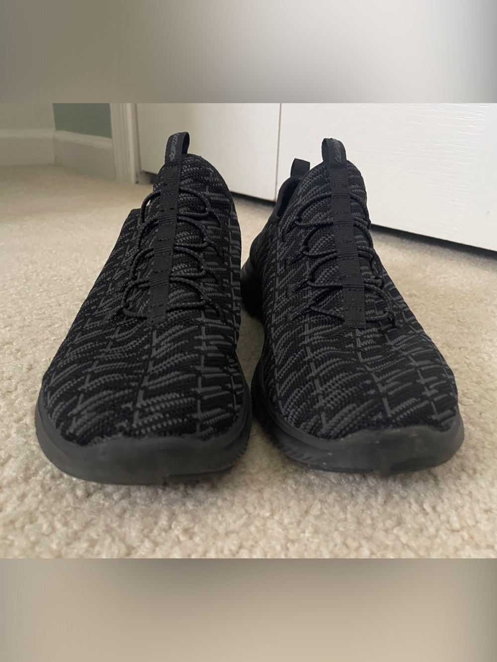 Skechers Black Knit Dual-Lite Slip-On Sneakers - Picture 5 of 7